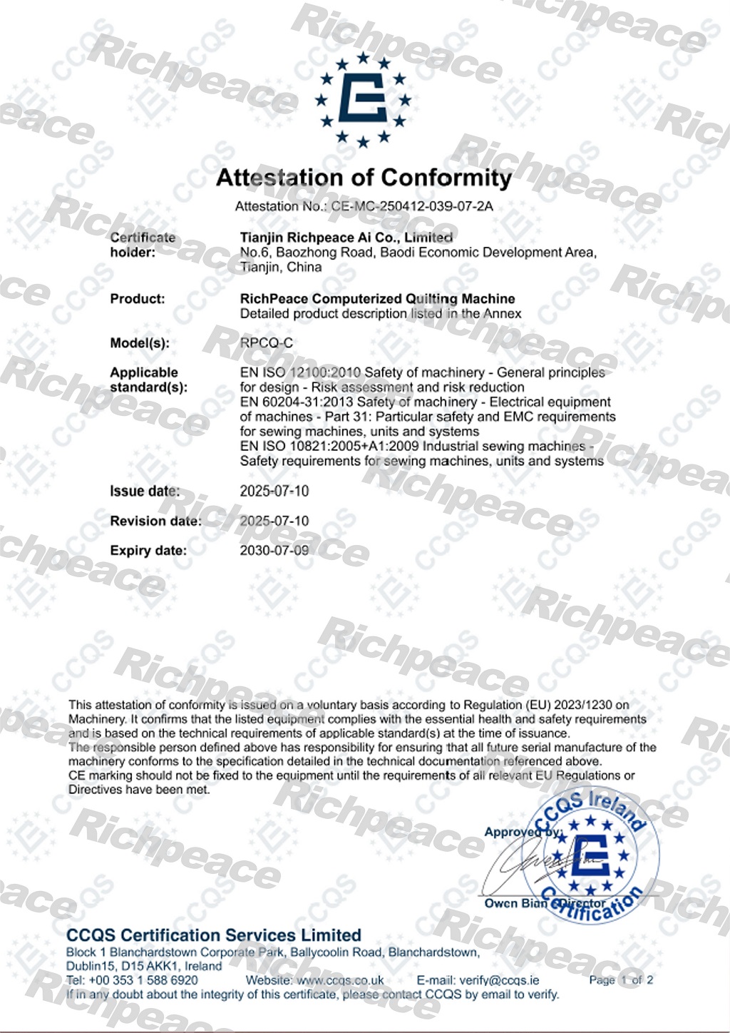 RPCQ-C多針機CE-MC-250412-039-07-2A